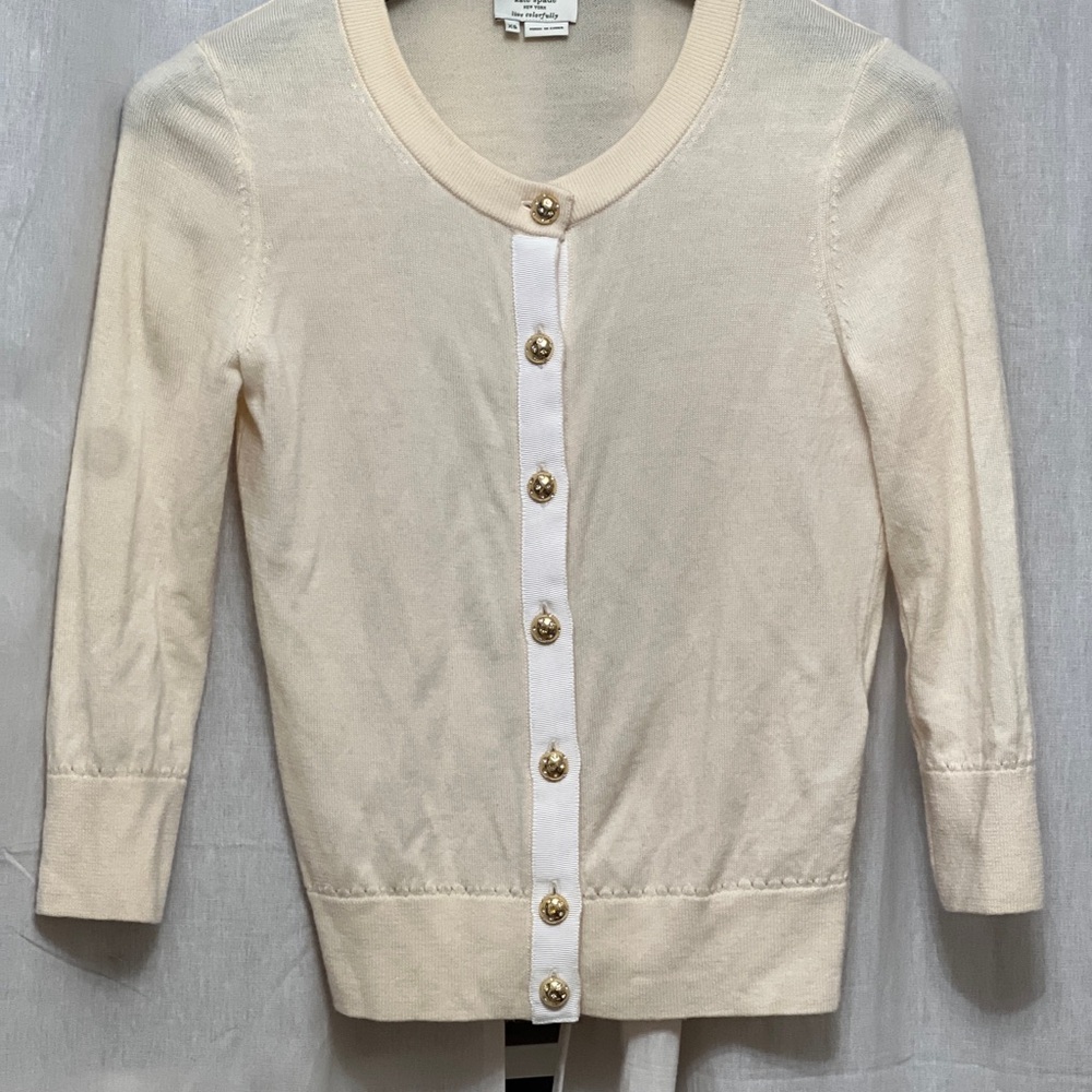 Kate Spade Elegant Cream Cardigan Sweater